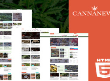 Cannanews |  шаблон  онлайн-журнала Cannabis  