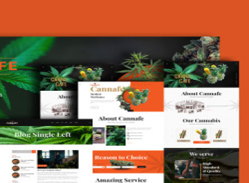 Каннафе |  шаблон  Cannabis Caffe  