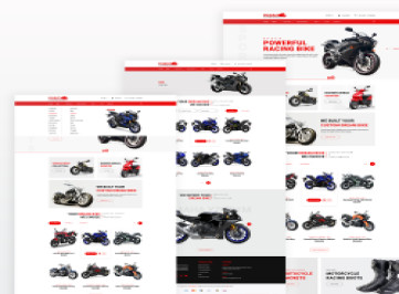 Киоск Велосипед -  шаблон  электронной коммерции для мотоциклов  