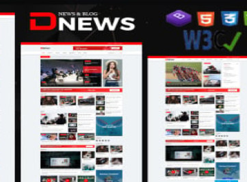 D-News  5 HTML-шаблон новостей и блогов