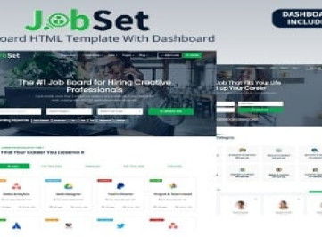 Jobset - HTML-шаблон сайта вакансии