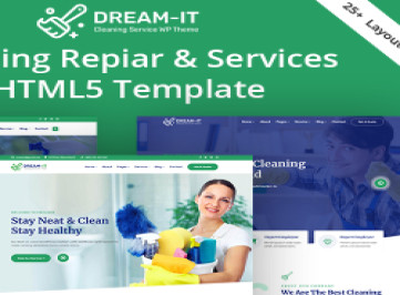 DreamIT -  шаблон  службы уборки и ремонта