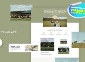  шаблон сайта молочной фермы Farmey