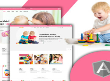Детский магазин Kiddi New Born, шаблон сайта Angular