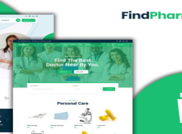  шаблон  аптеки и медицинского магазина Find-pharma