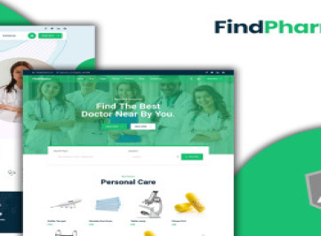 Шаблон  интернет-аптек и медицинских услуг Find-Pharma на Angular Js