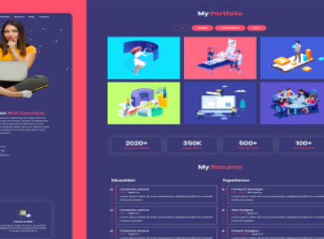 Мария - HTML-шаблон сайта личного портфолио