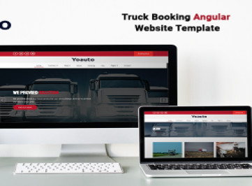 Угловой шаблон сайта Yoauto -Truck Booking