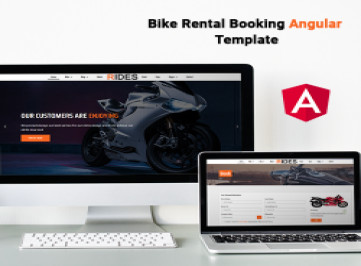 Угловой шаблон сайта бронирования проката велосипедов