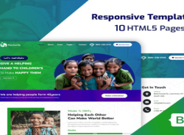 Mucharity - шаблон   для некоммерческого сбора средств / НПО и благотворительности