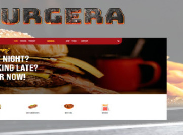 Burgera - HTML-шаблон быстрого питания и ресторанов