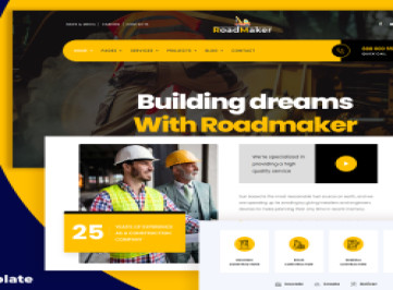 Road Maker - Строительный HTML-