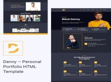 Black denny -  шаблон сайта личного портфолио
