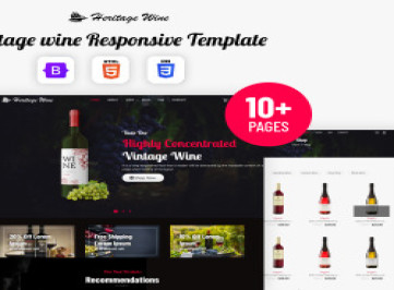 Heritage Wine - винный магазин и пивоварня, продающая -шаблон веб-