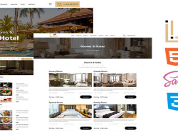 Life Hotel - Бронирование отелей Html5 Css3 Тема