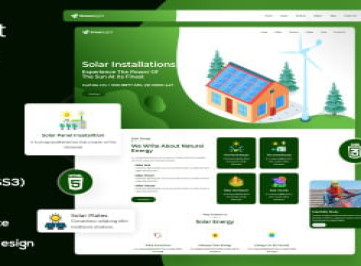 Шаблон  GreenLight и Eco Solar & Wind Energy Html5
