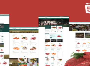 Fevem Butcher Meat Market  Шаблон сайта электронной коммерции