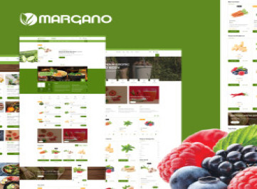 Шаблон   органических фруктов и овощей Margano