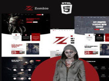 Шаблон  Zombie Scary Party и Halloween 