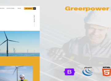 Greenpower — универсальный HTML-шаблон  для солнечной энергии