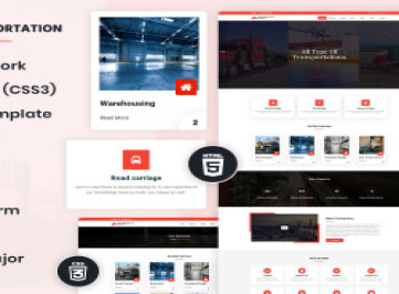 HTML-шаблон грузовых перевозок и логистики