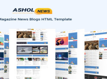 HTML-шаблон для новостных блогов Asolnews-Magazine