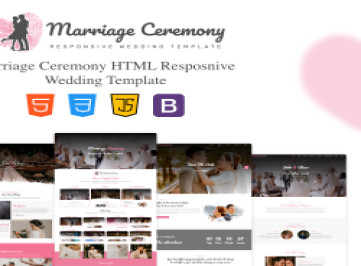 Marriage Ceremony HTML адаптивный свадебный