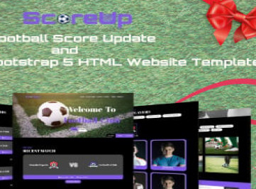 Scoreup - Обновление футбольного счета и спортивные клубы  5 HTML-шаблон веб-