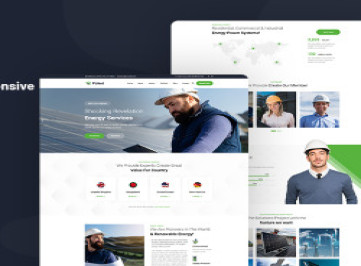 Poket — адаптивный шаблон  с солнечными панелями