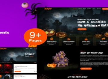 Twicky - HTML-шаблон  для мероприятий и вечеринок на Хэллоуин