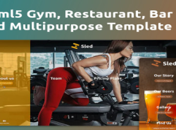 Sled Html5 для Хэллоуина, спортзала, ресторана, бара и многоцелевого шаблона веб-