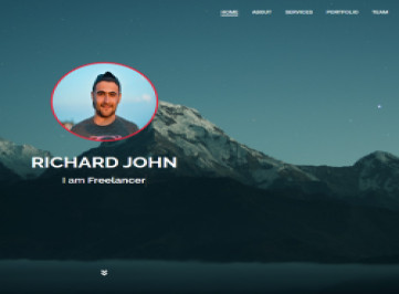 Ричард Джон Личное портфолио Одностраничный шаблон 