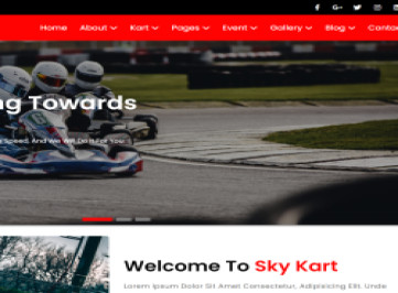 Sky Kart - Шаблон сайта картинг-клуба 