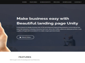 Unity Startup App Showcase Программное обеспечение для ИТ-решений Шаблон 