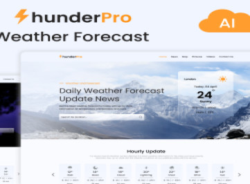 Thunder Pro: ваш идеальный HTML-шаблон прогноза погоды