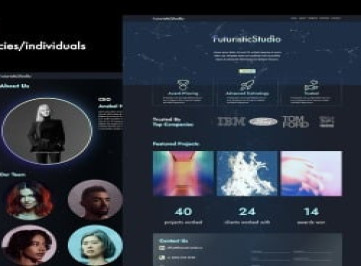 Futuristic Studio - Креативное портфолио с использованием Gatsby JS