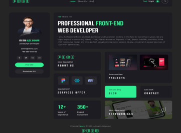 Pucu - Веб-шаблон портфолио React