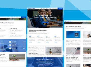 Шаблон сайта - Деньги, Easy Cash, интернет-банкинг, адаптивный