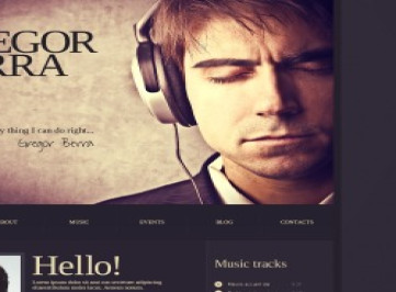 Шаблон сайта певца 