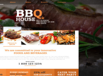  шаблон  для ресторана BBQ  