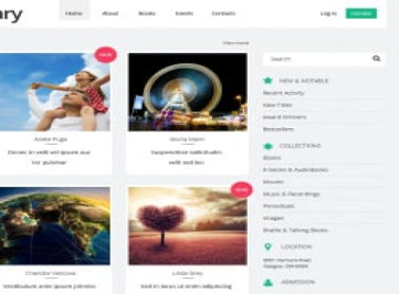 Отзывчивый шаблон  с обзорами книг  