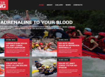  шаблон сайта для рафтинга  