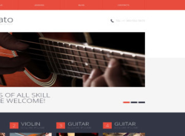  шаблон сайта музыкальной школы  