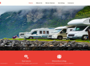 Шаблон адаптивного  для кемпинга  