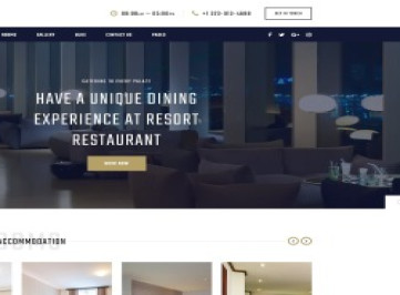 Многостраничный современный HTML -шаблон  Resort - Hotel  