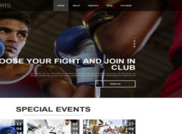  шаблон сайта о боевых искусствах  