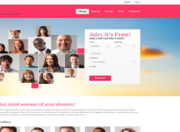 Шаблон адаптивного сайта знакомств  