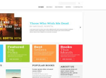 Отзывчивый шаблон  с обзорами книг  