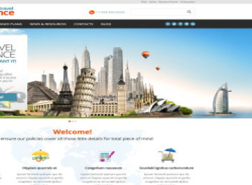 Страховой отзывчивый шаблон веб-  