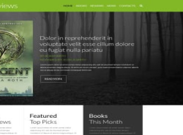 Отзывчивый шаблон  с обзорами книг  